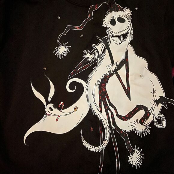 Disney Nightmare Before Christmas Light Up Sweatshirt Black Size Large (11-13) - Picture 6 of 9